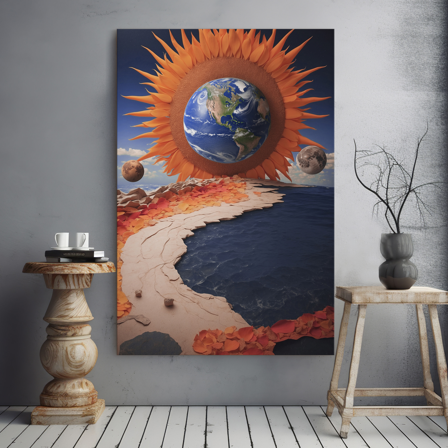 Un sole e una terra con una luna e un'altra luna attorno s38129pig122m - Un sole e una terra con una luna e un'altra luna attorno - tegory
