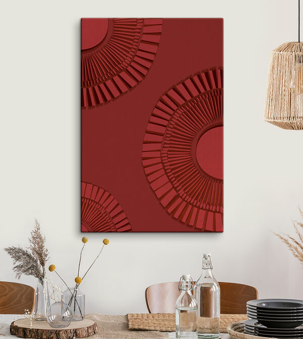 Quadri Quadri Un disegno circolare rosso su sfondo rosso (COD: s38110)