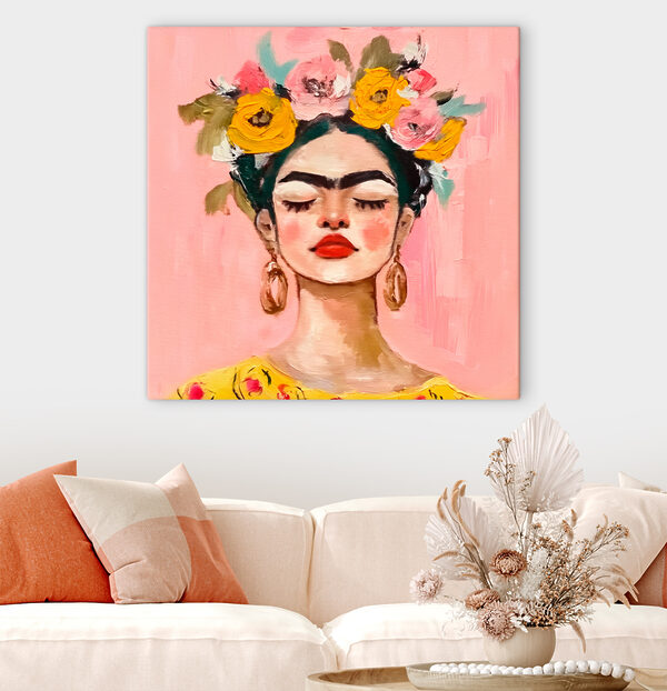 Quadri Quadri Un dipinto raffigurante una donna con dei fiori tra i capelli (COD: s38292)