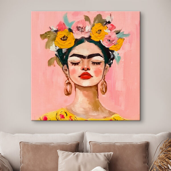 s38292pig2 600x600 - Un dipinto raffigurante una donna con dei fiori tra i capelli - tegory
