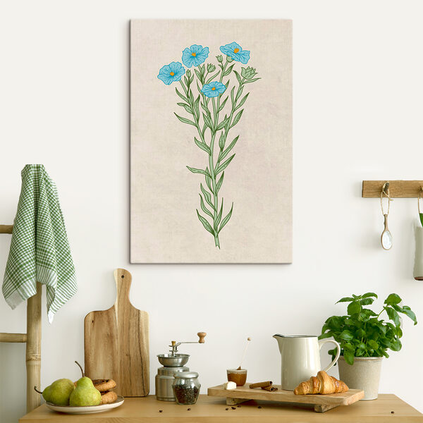 s38235pik301 600x600 - Un disegno di una pianta con fiori blu - tegory
