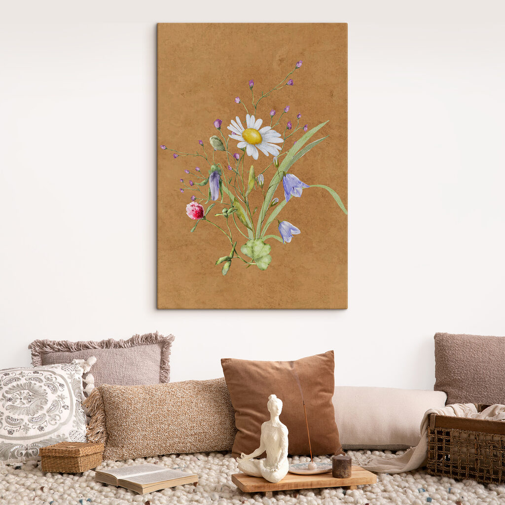 s38236pib302 1024x1024 - Un dipinto di fiori su una superficie marrone - tegory