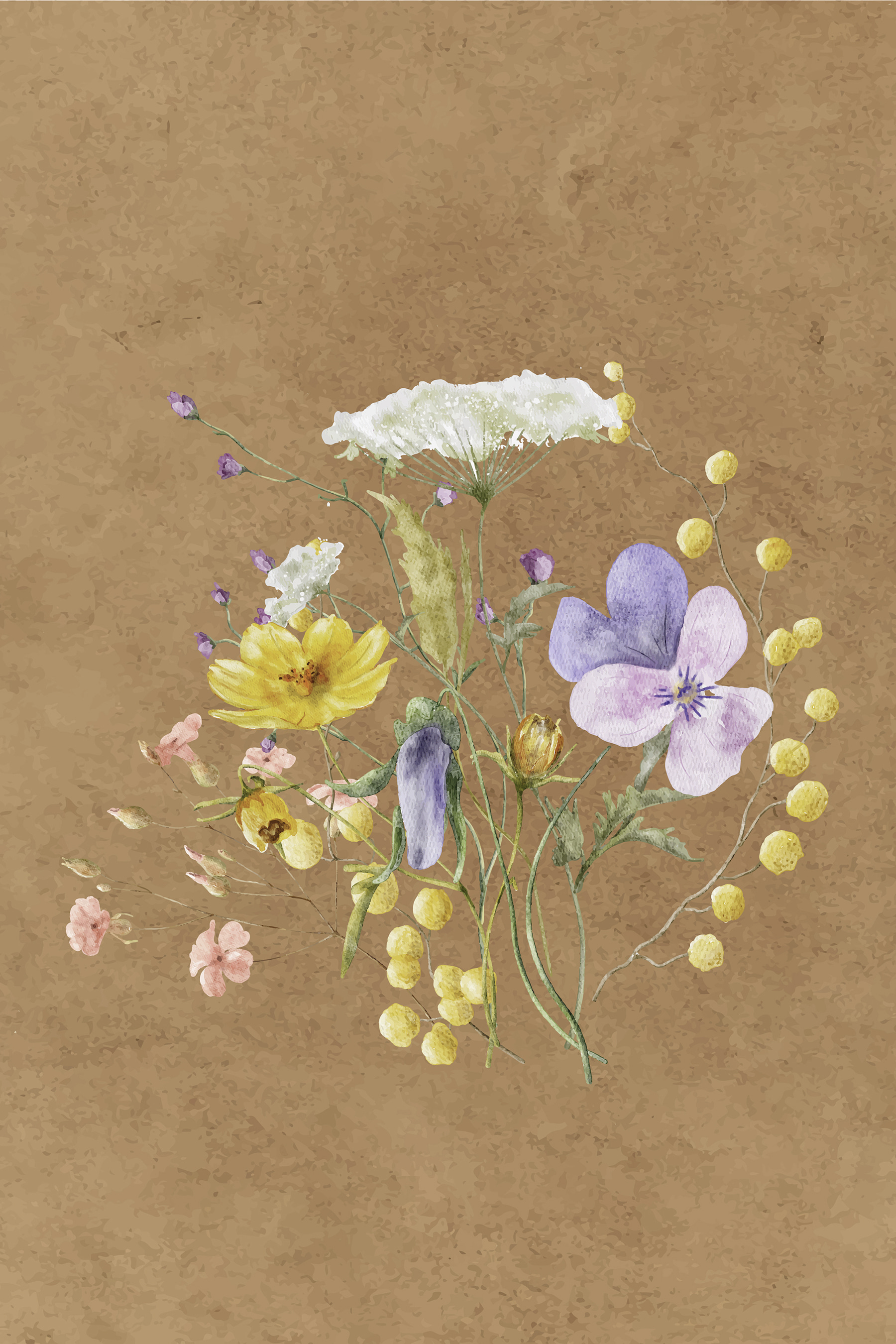 s38237p - Un dipinto raffigurante fiori e bacche - tegory