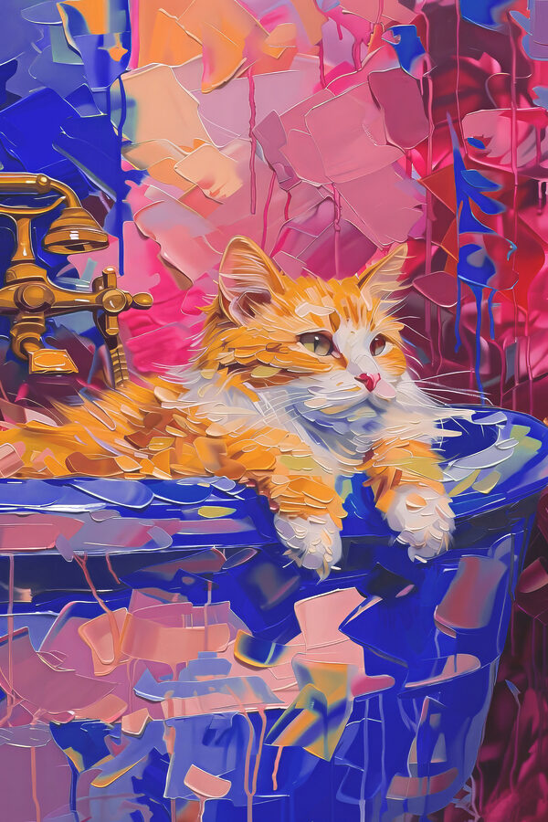 Un gatto sdraiato nel lavandino s38255p 600x900 - Un gatto sdraiato nel lavandino - tegory