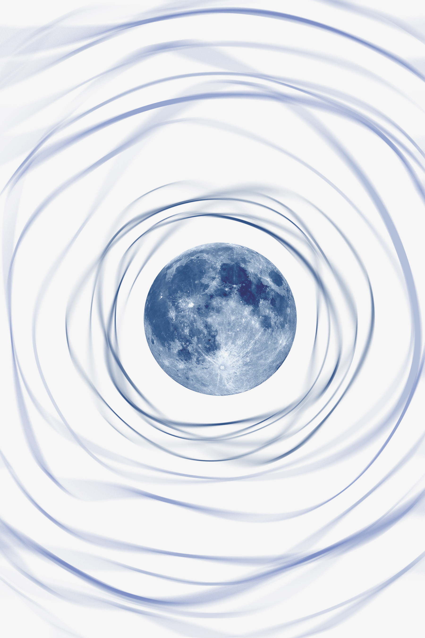 Un pianeta blu circondato da un cerchio a spirale s38279p - Un pianeta blu circondato da un cerchio a spirale - tegory