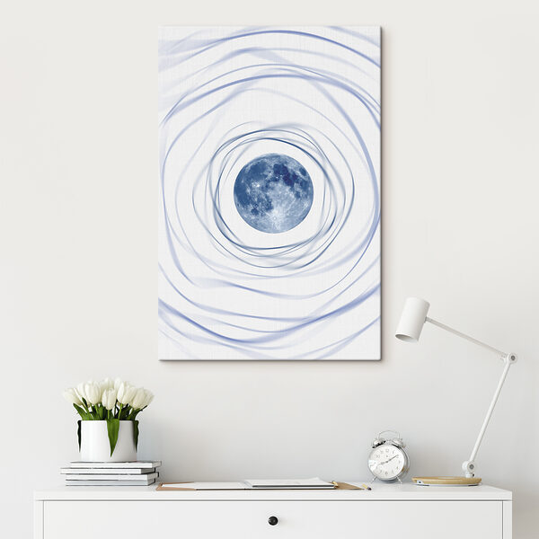 Quadri Quadri Un pianeta blu circondato da un cerchio a spirale (COD: s38279)