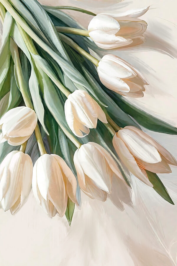 s38271p 600x900 - Un primo piano di tulipani bianchi - tegory