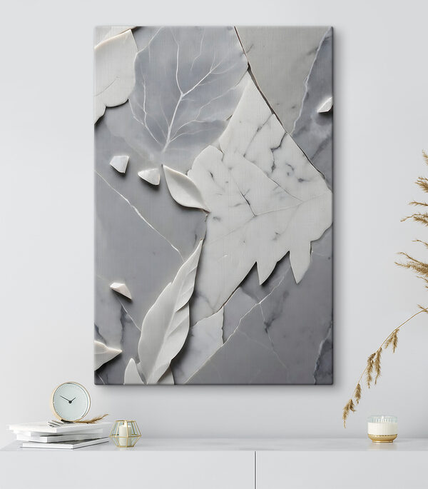 s38272pih25 600x685 - Una superficie in marmo bianco e grigio con foglie - tegory