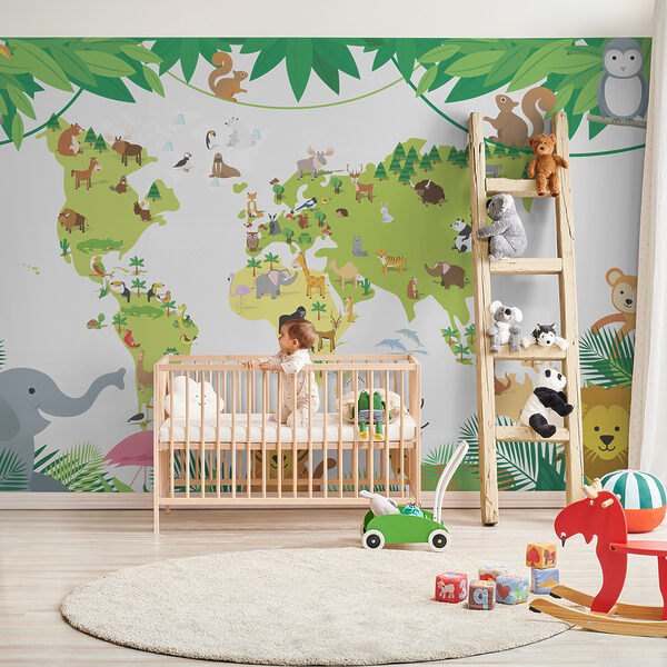 Una mappa di animali e piante Una mappa di animali e piante