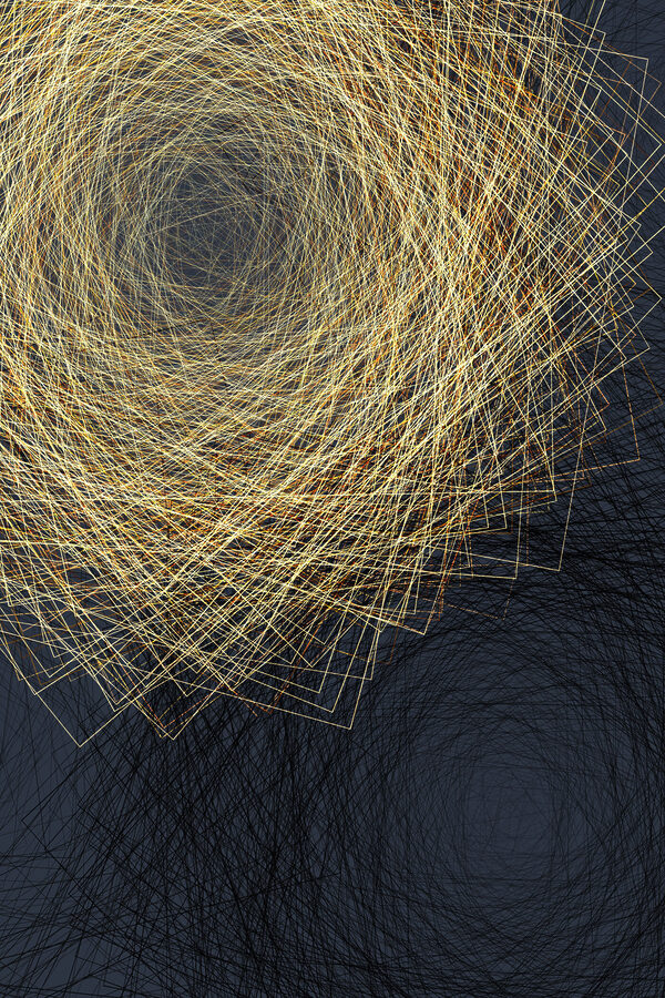 A yellow lines in a circle