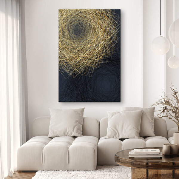 A yellow lines in a circle