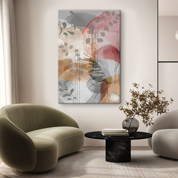 A painting of plants and flowers A painting of plants and flowers