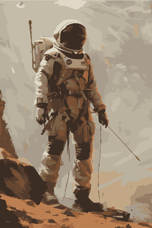 A person in a space suit A person in a space suit