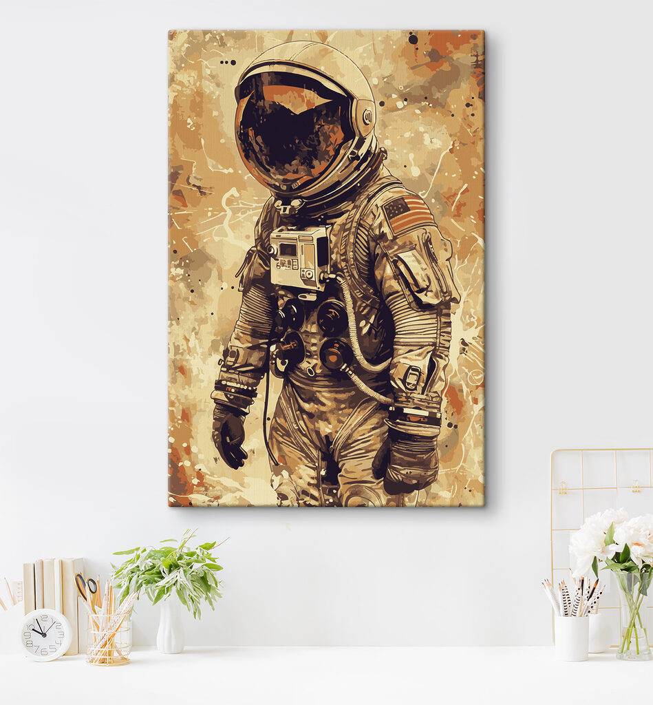 A astronaut in a space suit
