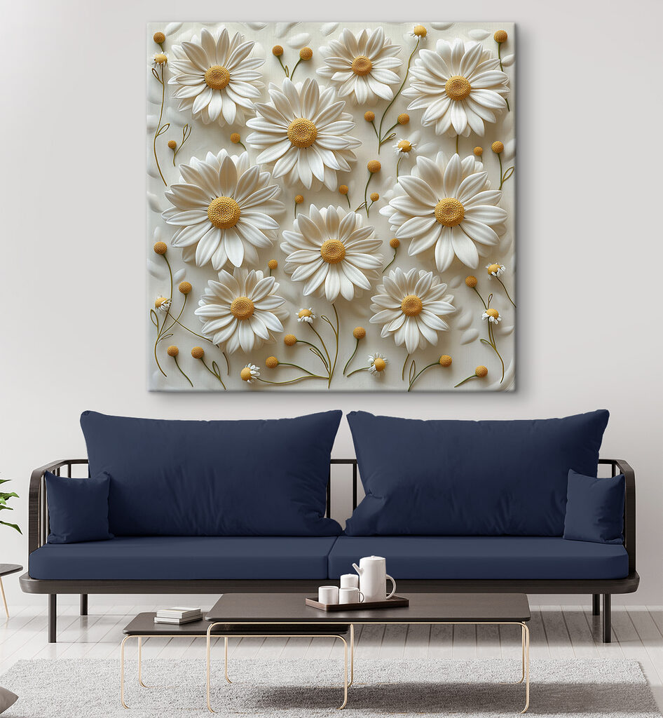 A white and yellow flowers
