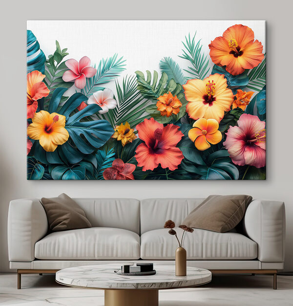 Quadri Un mazzo di fiori e foglie dai colori vivaci (COD: s38242) Quadri Quadri Un mazzo di fiori e foglie dai colori vivaci (COD: s38242)