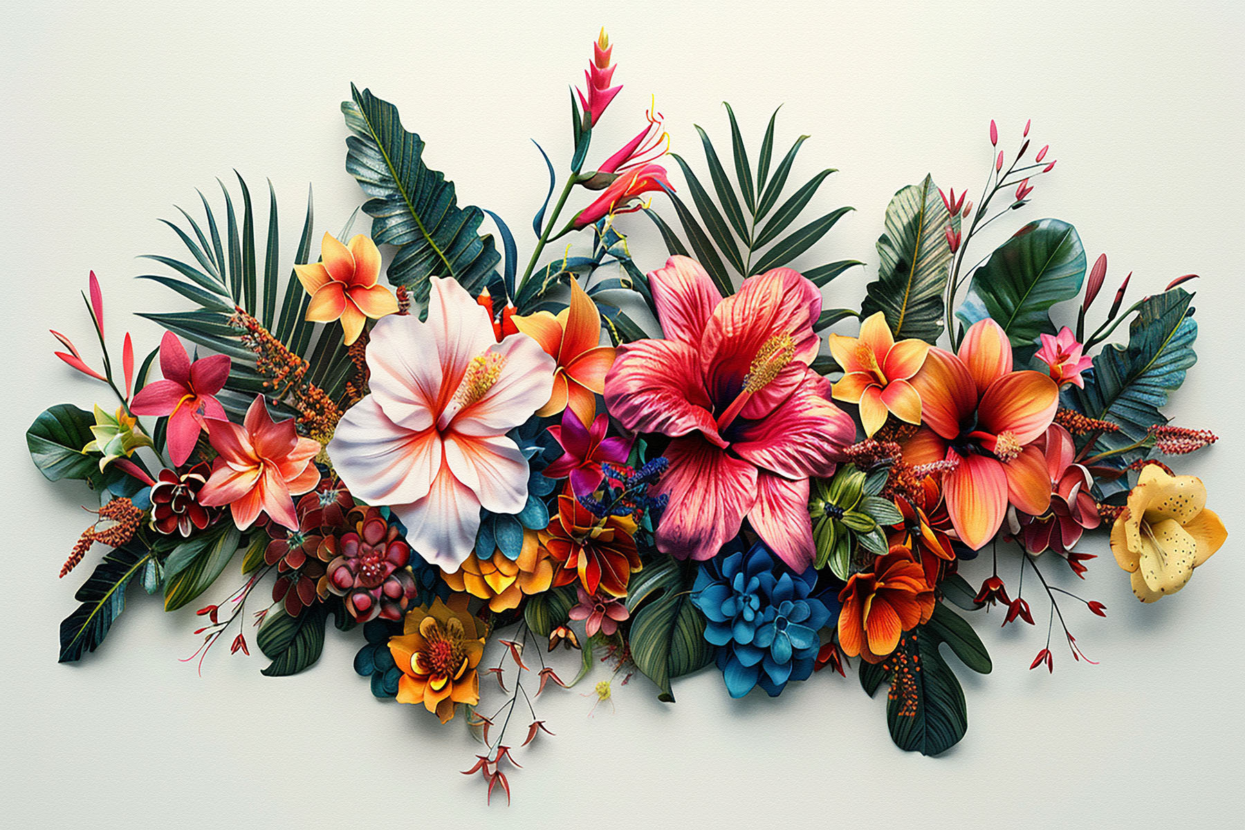 A group of colorful flowers