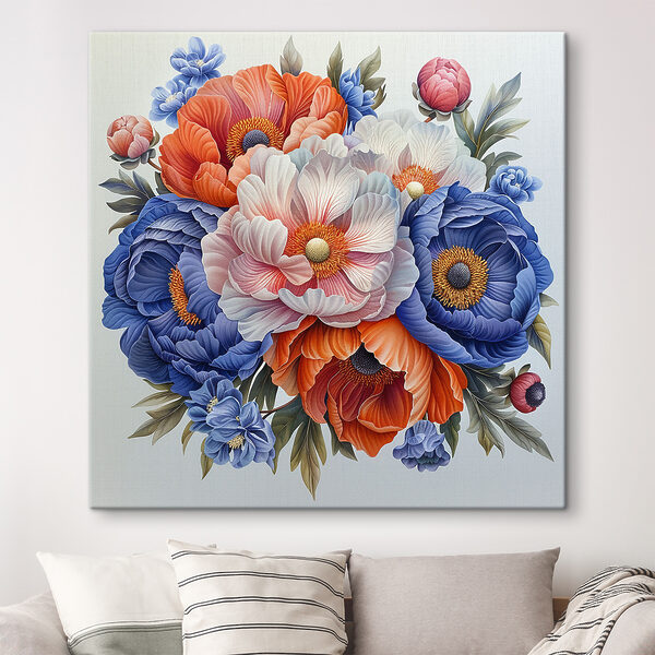 Quadri Un dipinto di fiori su sfondo bianco (COD: s38244) Quadri Quadri Un dipinto di fiori su sfondo bianco (COD: s38244)