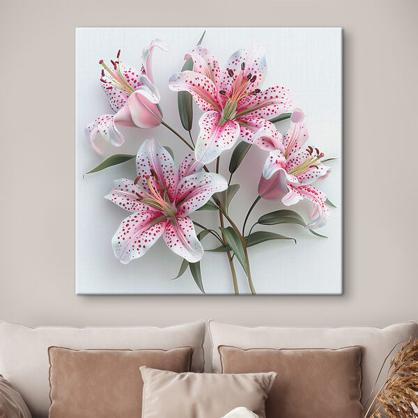 Quadri Un mazzo di fiori rosa e bianchi (COD: s38247) Quadri Quadri Un mazzo di fiori rosa e bianchi (COD: s38247)