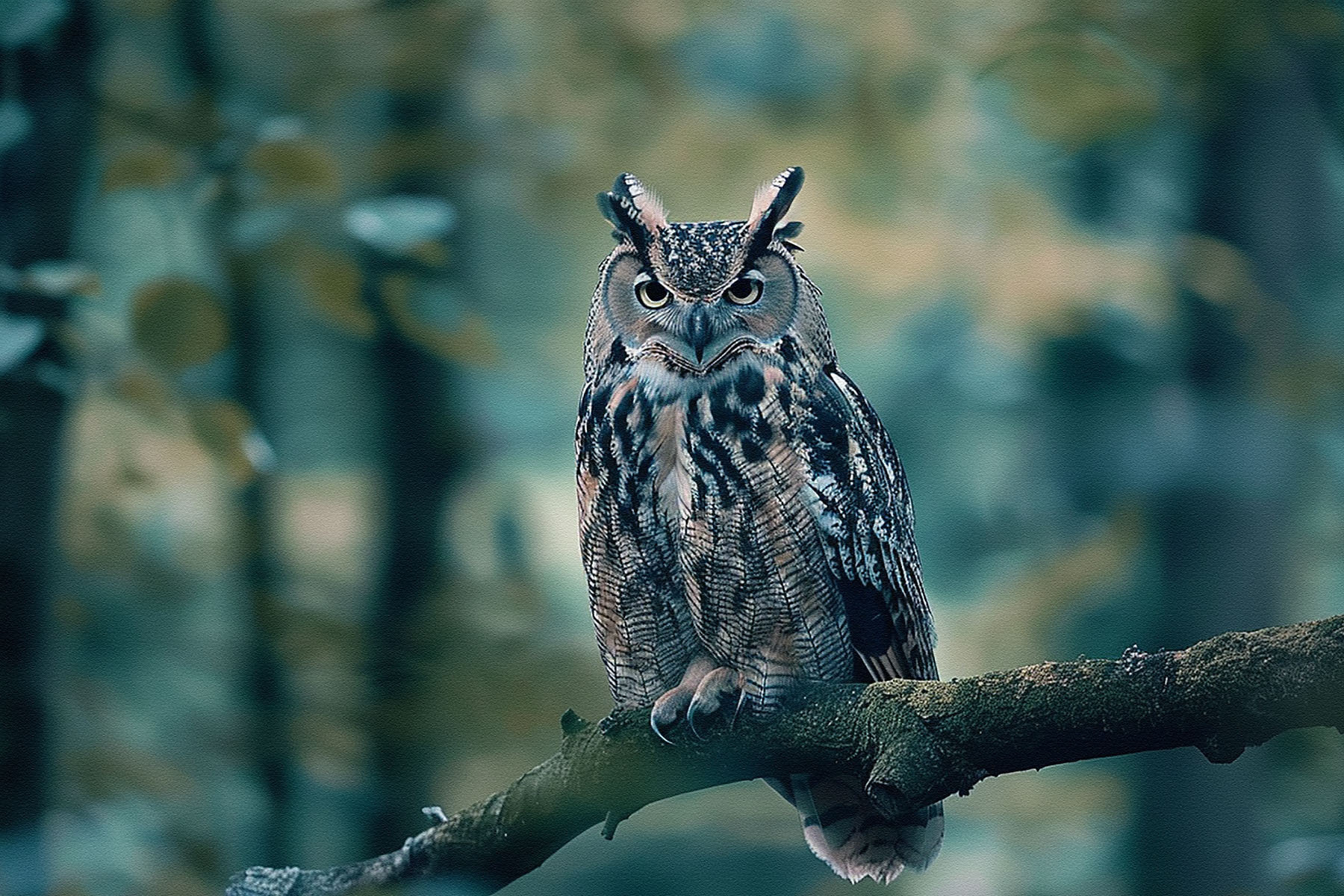 An owl sitting on a branch An owl sitting on a branch