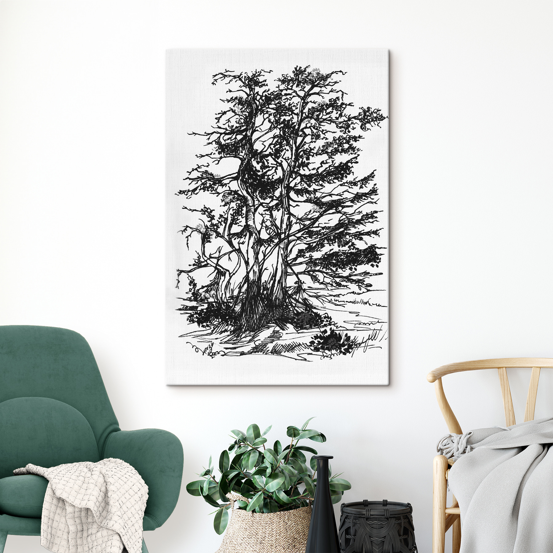A drawing of a tree A drawing of a tree
