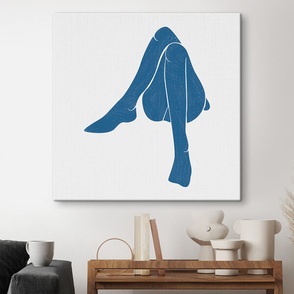Quadri Quadri Un disegno blu raffigurante le gambe di una donna (COD: s38383)