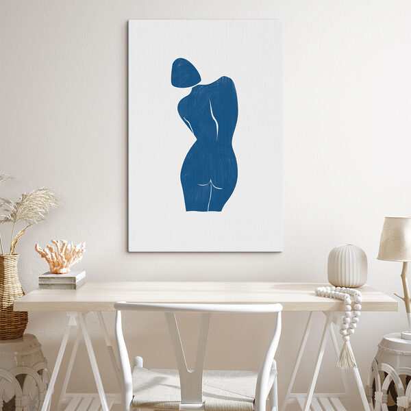 Quadri Un disegno in blu raffigurante il corpo di una donna (COD: s38384) Quadri Quadri Un disegno in blu raffigurante il corpo di una donna (COD: s38384)