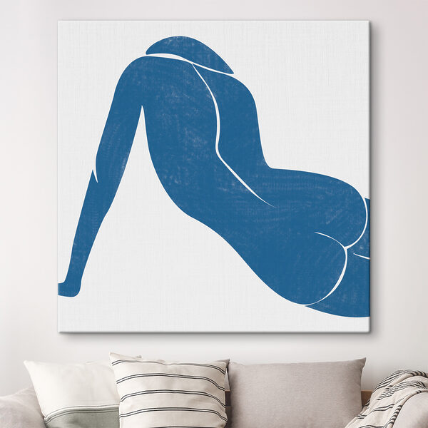 Quadri Quadri Un disegno blu raffigurante una donna (COD: s38386)