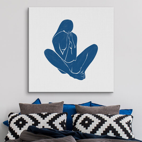 Quadri Quadri La sagoma blu di una donna (COD: s38388)