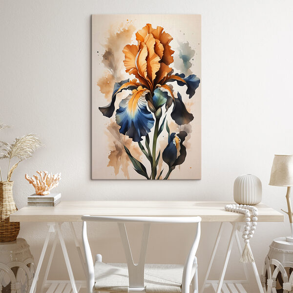A painting of a flower