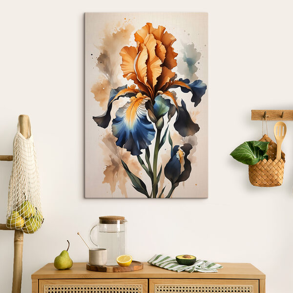 A painting of a flower