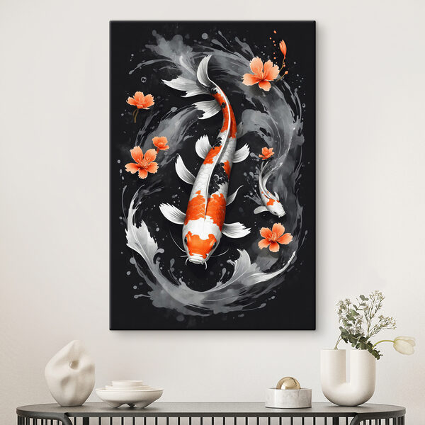 Quadri Quadri Un pesce con fiori e acqua (COD: s38356)