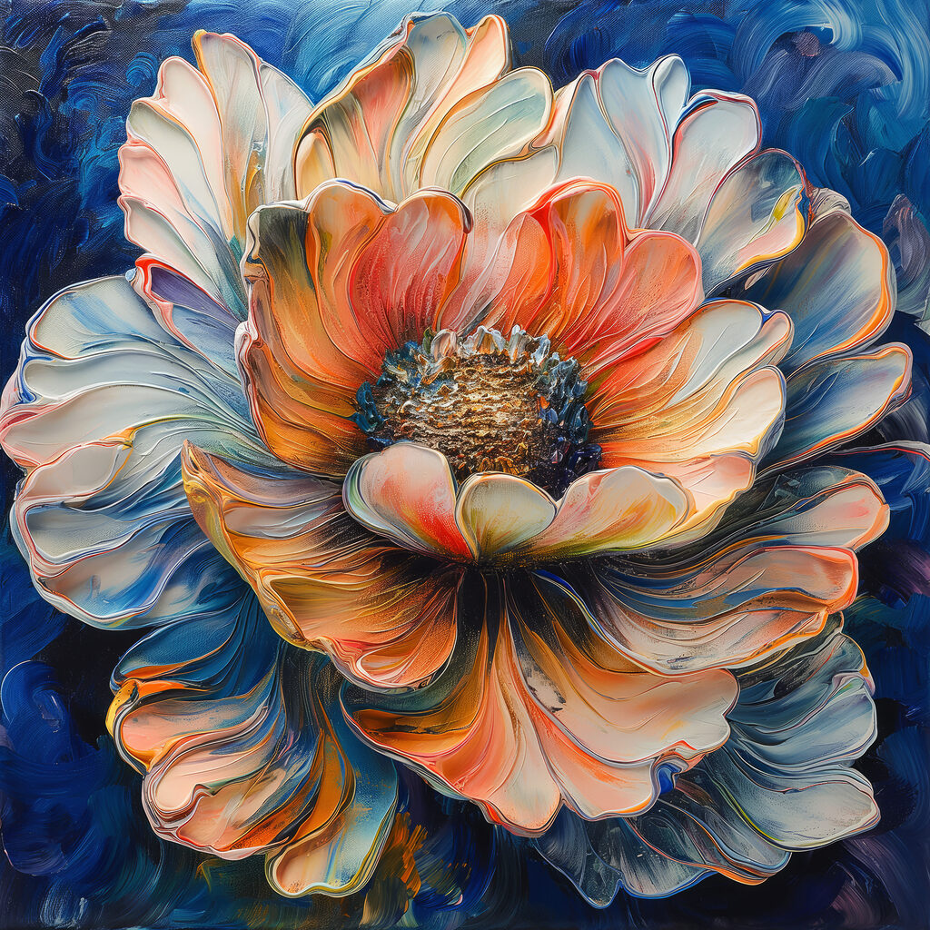 A close up of a flower