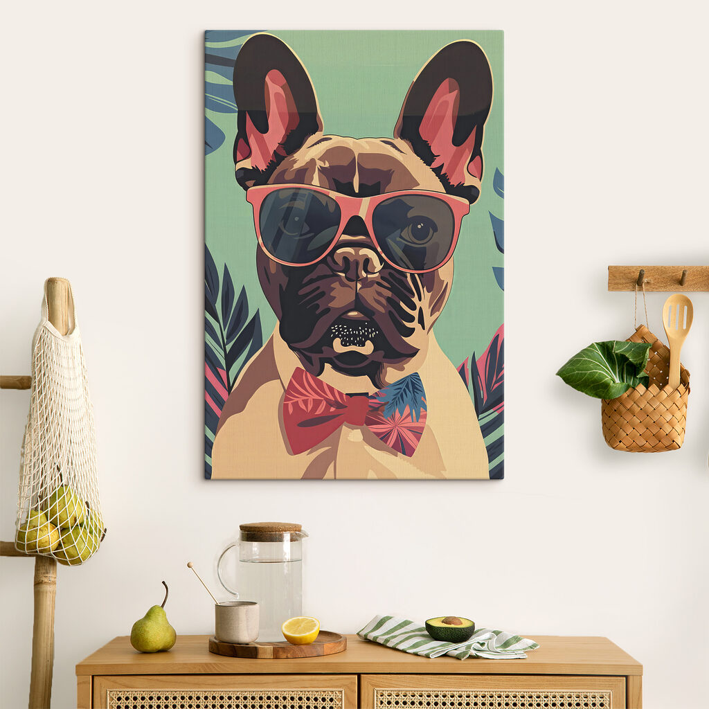 A dog wearing sunglasses and bow tie A dog wearing sunglasses and bow tie