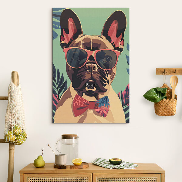 A dog wearing sunglasses and bow tie A dog wearing sunglasses and bow tie