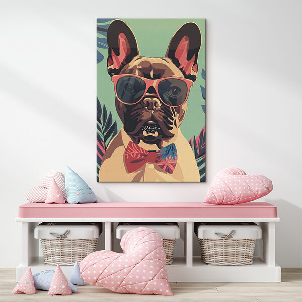 A dog wearing sunglasses and bow tie A dog wearing sunglasses and bow tie