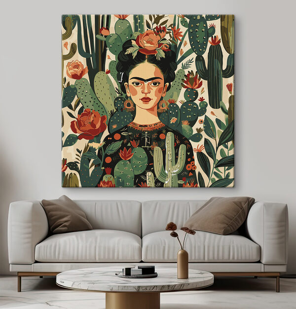 Quadri Un dipinto raffigurante una donna con dei cactus (COD: s38415) Quadri Quadri Un dipinto raffigurante una donna con dei cactus (COD: s38415)
