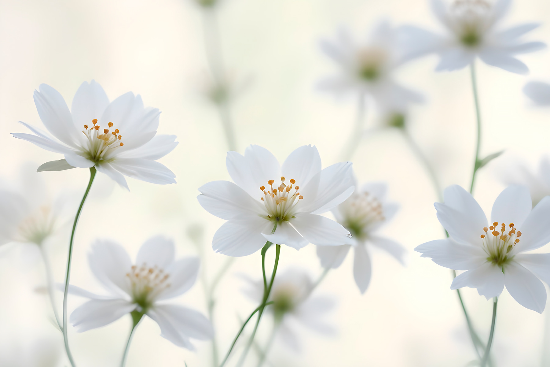 A group of white flowers