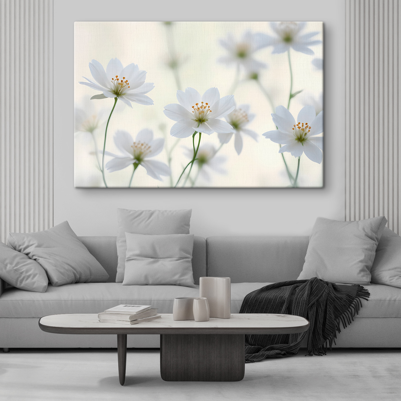 A group of white flowers