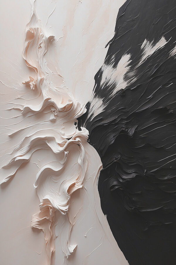A black and white paint A black and white paint