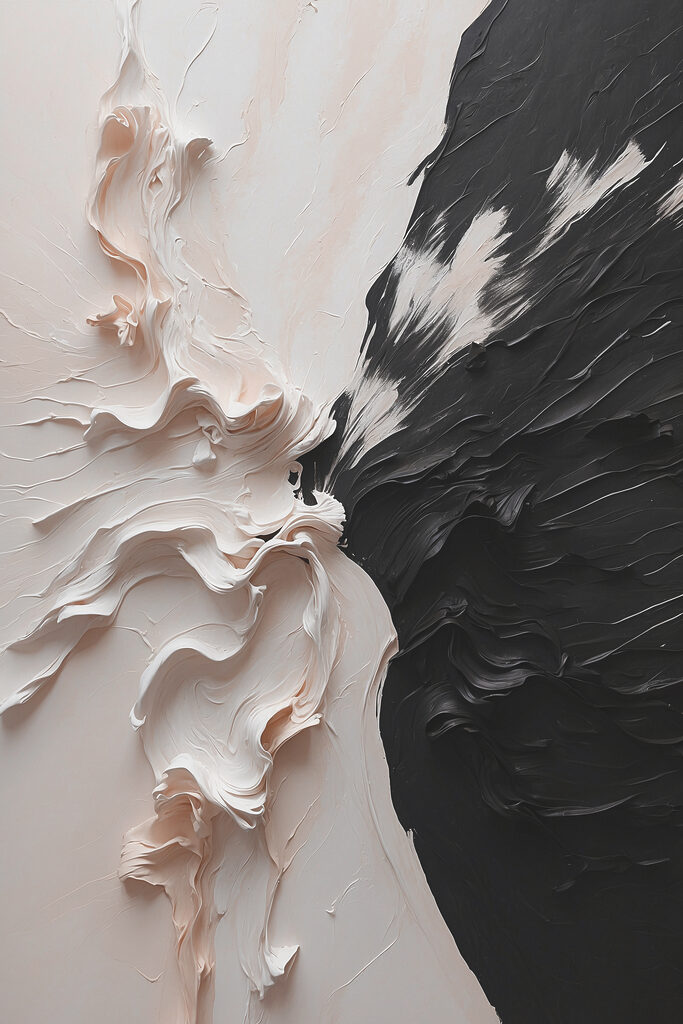 A black and white paint A black and white paint