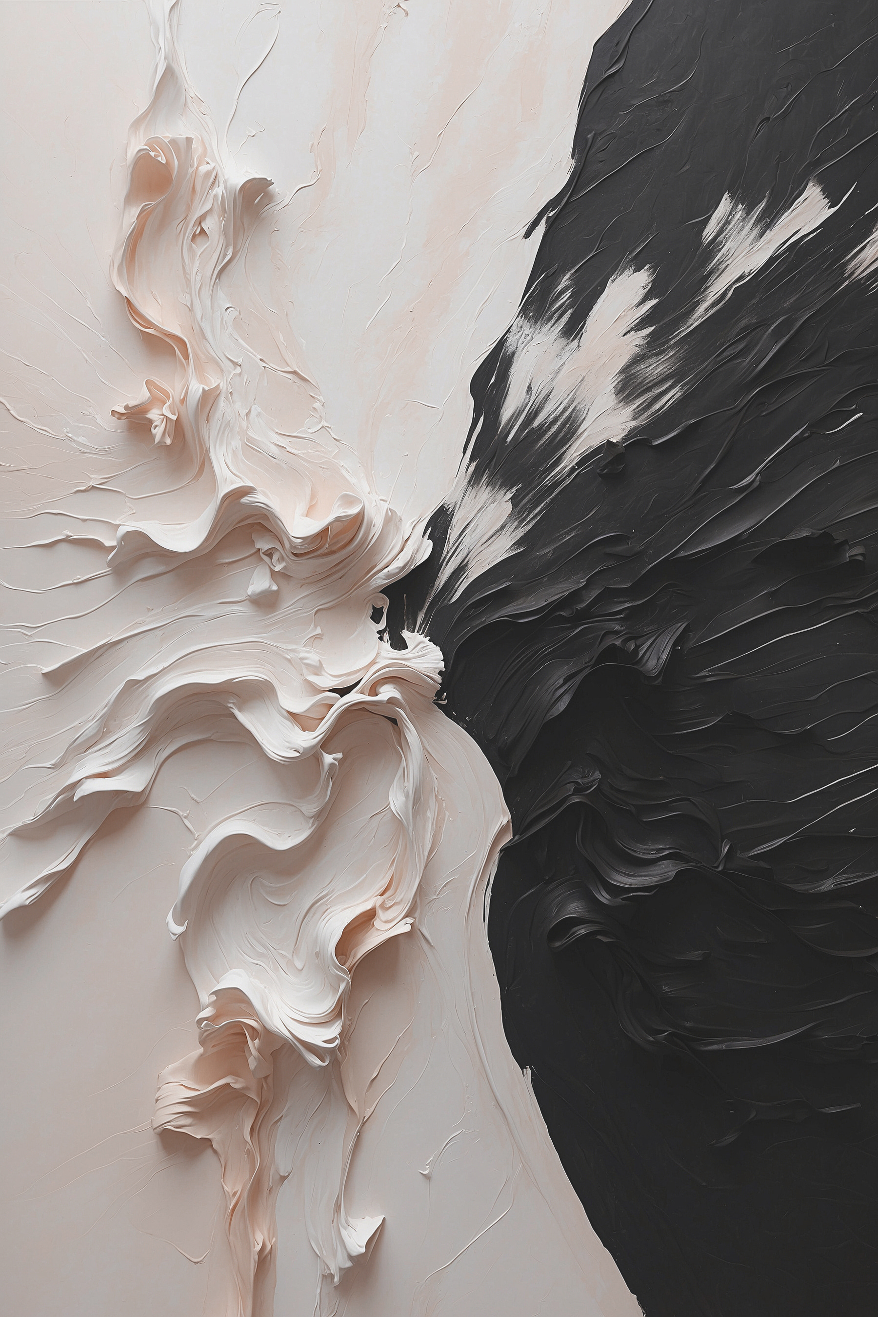 A black and white paint A black and white paint