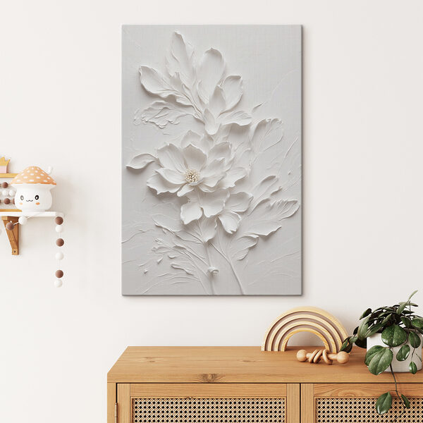 Quadri Un fiore bianco con delle foglie (COD: s38305) Quadri Quadri Un fiore bianco con delle foglie (COD: s38305)
