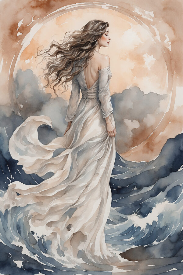 A woman in a white dress A woman in a white dress