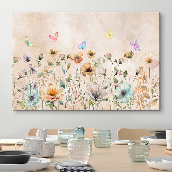 Quadri Un dipinto con fiori e farfalle (COD: s38441) Quadri Quadri Un dipinto con fiori e farfalle (COD: s38441)