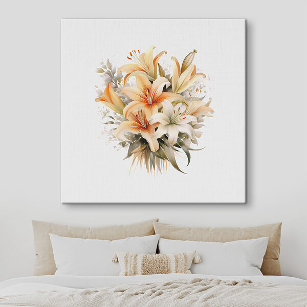 Quadri Un mazzo di fiori su sfondo bianco (COD: s38480) Quadri Quadri Un mazzo di fiori su sfondo bianco (COD: s38480)