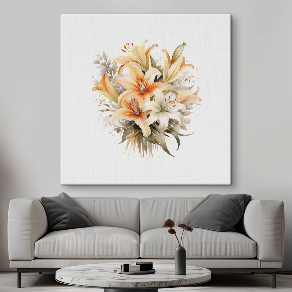 A bouquet of flowers on a white background