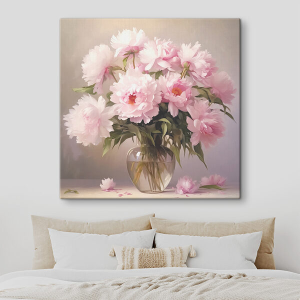 Quadri Quadri Un vaso di fiori rosa (COD: s38482)