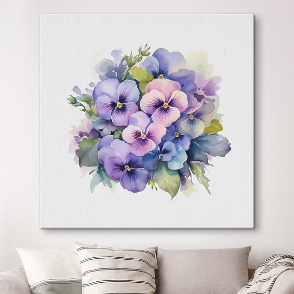 Quadri Quadri Un mazzo di fiori viola e blu (COD: s38486)