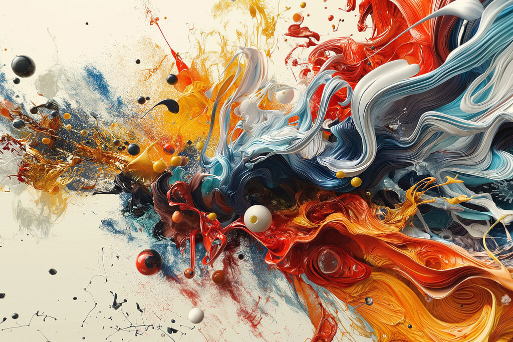 A colorful paint splashing A colorful paint splashing